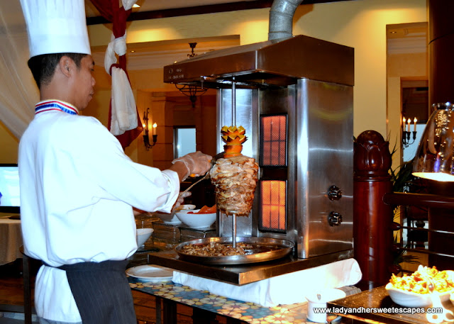 shawarma station at Dusit Thani