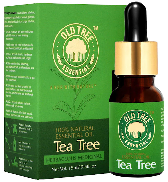 Old Tree Tea Tree Essential Oil For Skin, Hair And Acne Care