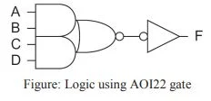 Logic using AOI22 gate