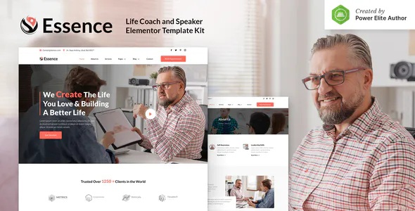 Best Life Coach and Speaker Elementor Template Kit