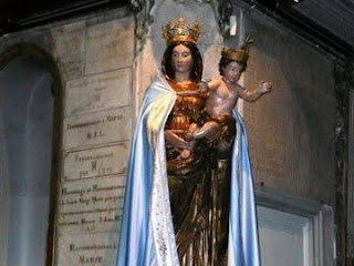 Our Lady of Consolation near Honfleur France, where saint Therese of Lisieux prayed to be a carmelite, our lady of grace