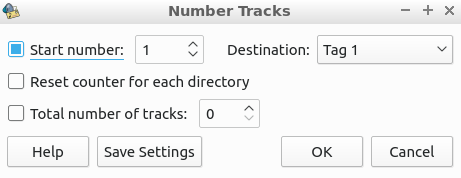 Kid3 write track numbers operation