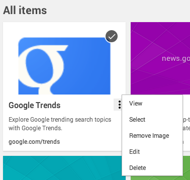 The new bookmark manager uses Google to search the full content of 