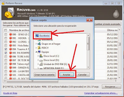 recuperar carpetas eliminadas de usb