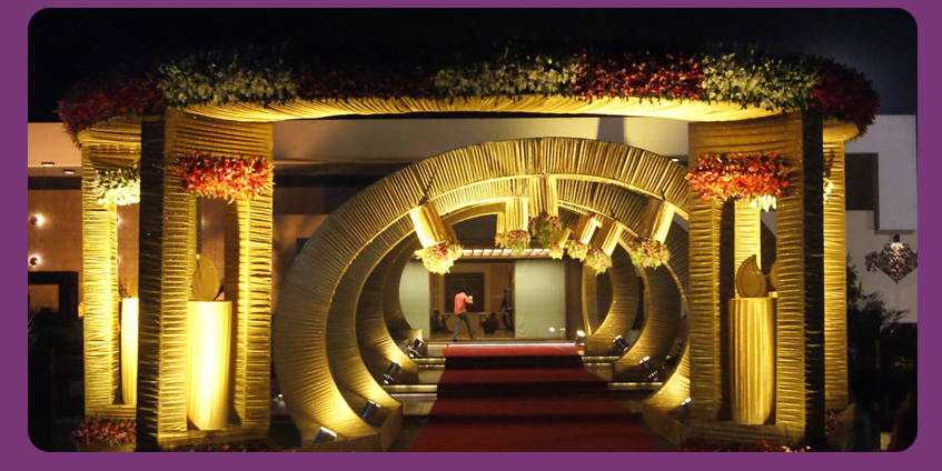 A WEDDING  PLANNER Indian  Wedding  Hall and Mandap Entrance  