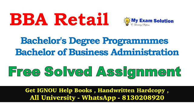 IGNOU BBA Solved Assignment 2022-23, BA Business Administration 2022-23