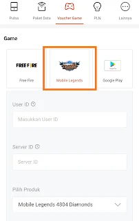 Cara Top Up Diamond Mobile Legends di Shopee