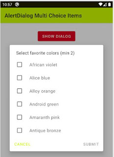 AlertDialog multiple choice example