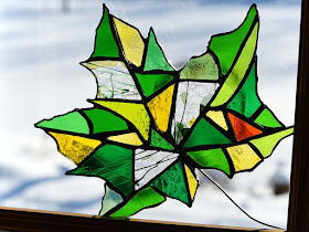 Stained Glass Leaf by Jeanne Selep