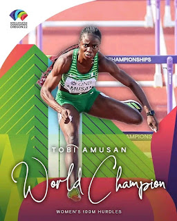 Tobi Amusan destroys  the world 100m hurdles record twice in one night to become the world champion🔥🔥🔥