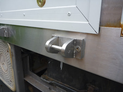 Stainless step brackets welded up by AT Hussey in New Southgate / Bounds Green