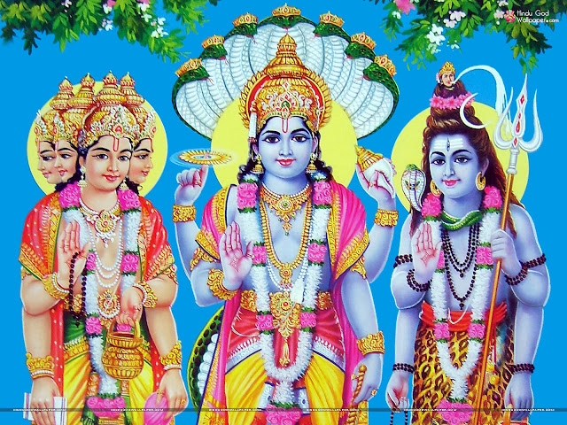 Lord Brhma Vishnu Mahesha Pic