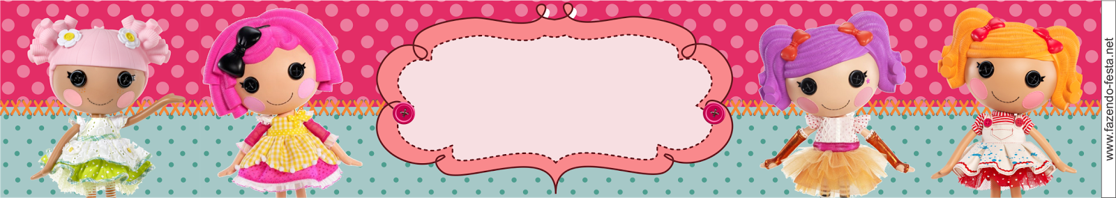 Para hacer tarjetas o etiquetas para Candy Bar de Lalaloopsy.