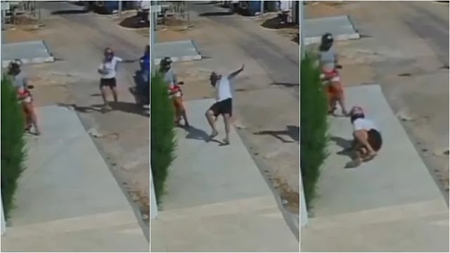 Criminoso escorrega e cai em calçada durante assalto a motociclista no Ceará; veja vídeo