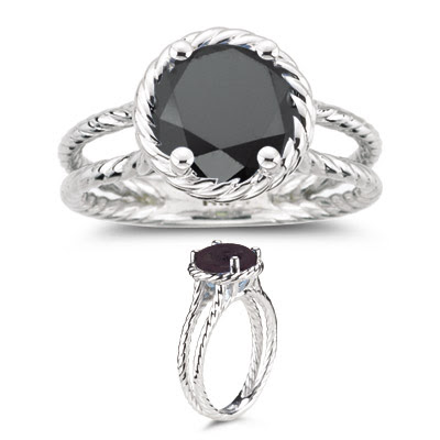 Black Diamond Ring for Man and Woman