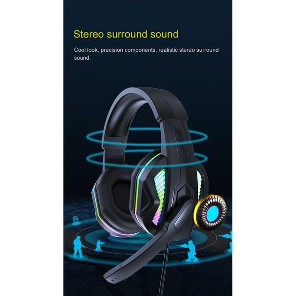 Aspor A217 Iridescence Series Gaming Headphones with RGB Lighting