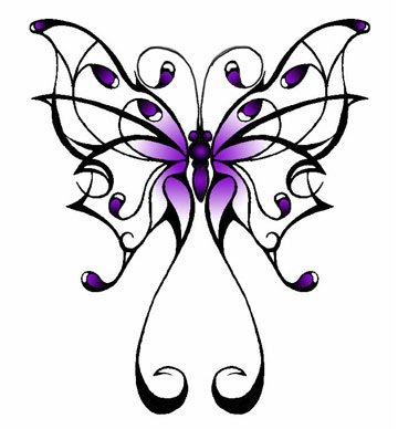 butterfly flower tattoos