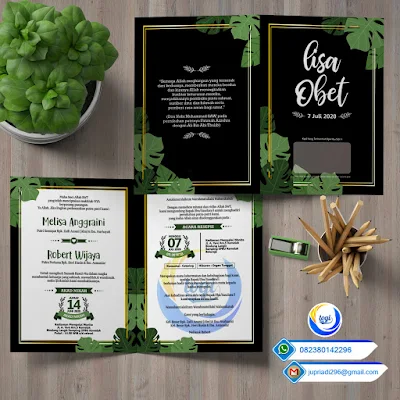 Download Template Desain Undangan Pernikahan Custome Elegan Cdr