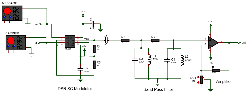 Frequency Discrimination SSB Modulation Circuit