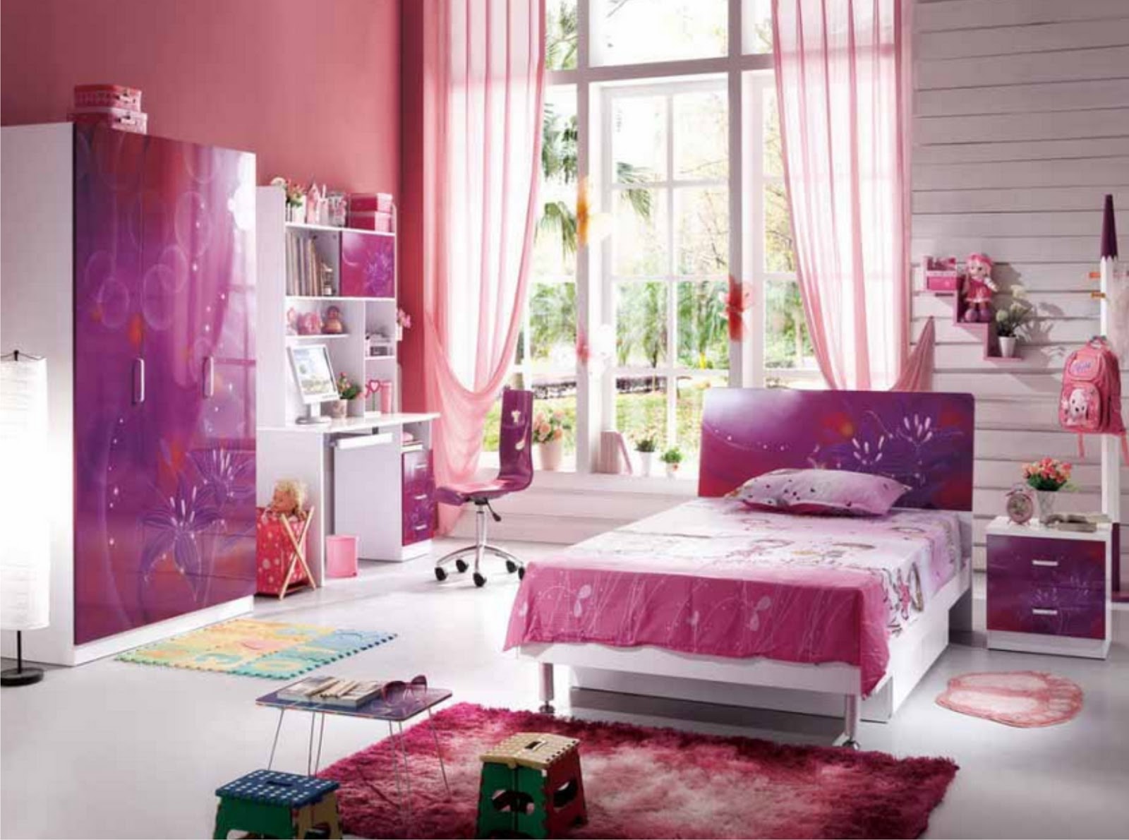 Kamar Tidur Anak Perempuan Warna Pink