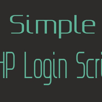 PHP simple login script