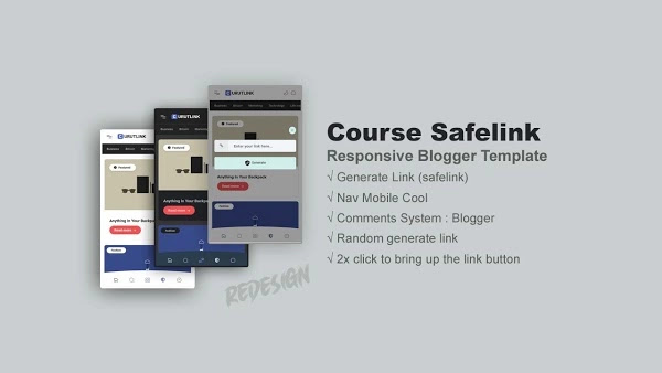 Safelink Course v2 Blogger Template Download Free