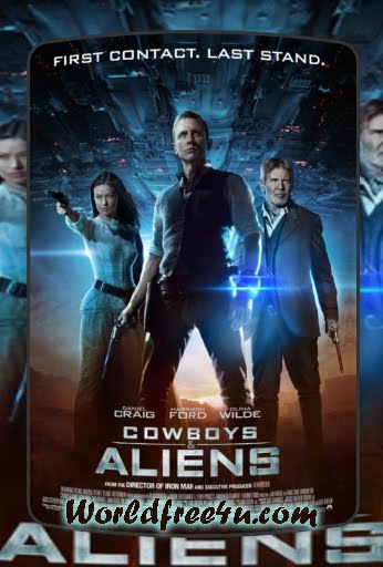 Poster Of Cowboys And Aliens (2011) In Hindi English Dual Audio 300MB Compressed Small Size Pc Movie Free Download Only At worldfree4u.com