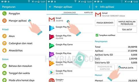 Mengatasi Sayangnya Gmail Telah Berhenti