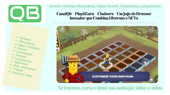 CanalQb - Play2Earn - Chainers - Um Jogo de Browser Inovador que Combina Diversão e NFTs