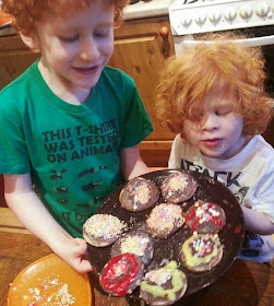 children with biscuits they made