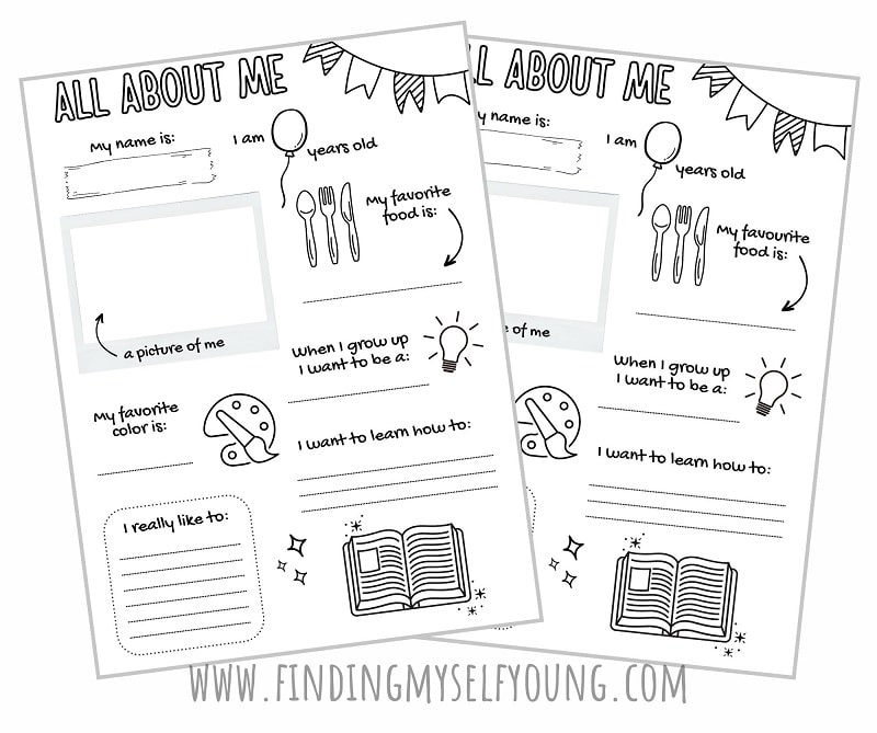 all about me printable questionnaire for kids