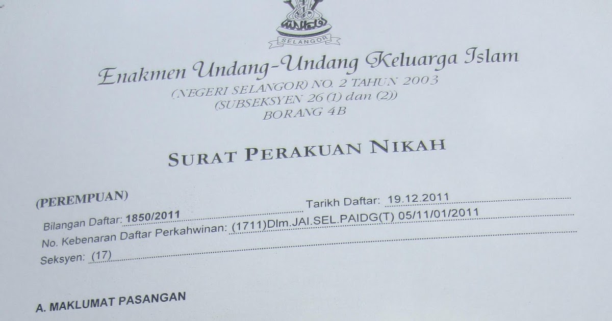 Falsya's Soul ::: :: Kad Nikah Pintar Selangor