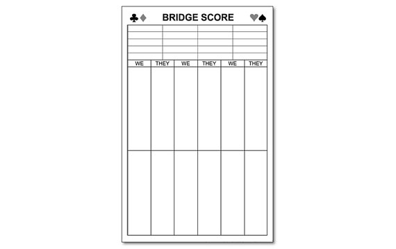 Bridge Scoring Sheets2