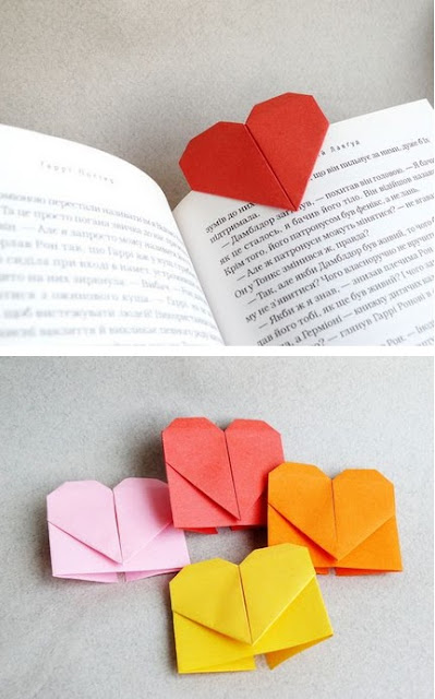 DIY ที่คั่นหนังสือรูปหัวใจ