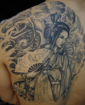 Back Piece Japanese Geisha Tattoo For Female Tattoo Designs Gallery