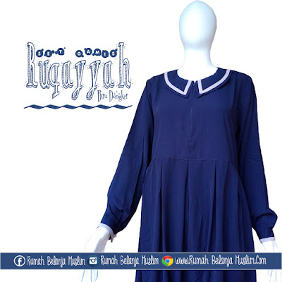 Gamis Ruqoyyah Wolfis Biru Dongker