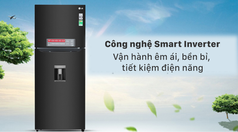 Tủ lạnh LG Inverter 393 lít GN-D422BL - Tiết kiệm điện lên 50% nhờ công nghệ Smart Inverter