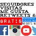 Gana seguidores, Likes, Suscriptores y visitas para tu web GRATIS!