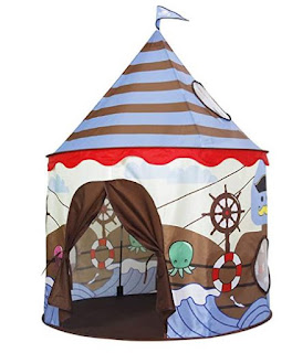 Homfu Play Tent For Kids Castle Playhouse For Children Boys Viking Pattern Popup Tent