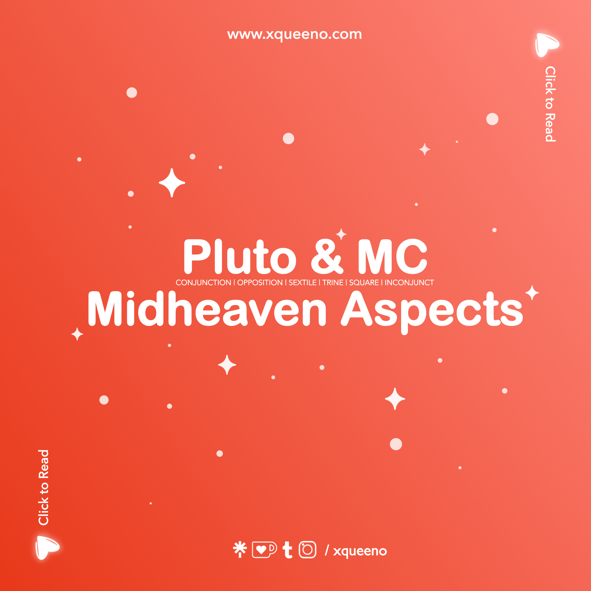 Natal Pluto and Midheaven MC Aspects Conjunct Opposite Square Sextile Trine Inconjunct