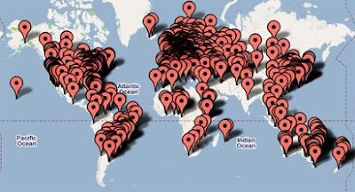 screen shot of Olympics Medal Map