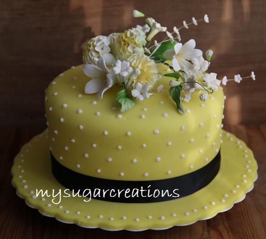 This one was done for a wedding with yellow and black theme