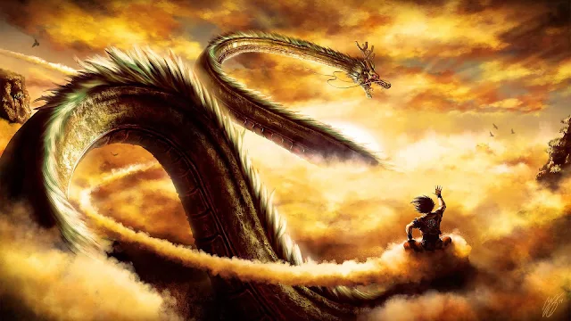 Dragon Ball Z Goku Shenron Anime wallpaper.
