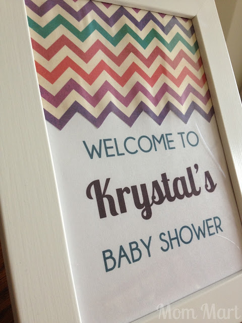 Modern Purple Baby Shower Table Sign