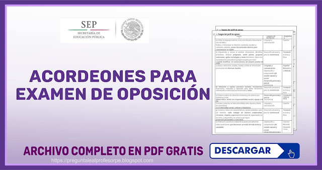 ACORDEONES PARA EXAMEN DE OPOSICIÓN