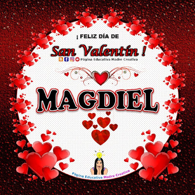 Feliz Día de San Valentín - Nombre Magdiel