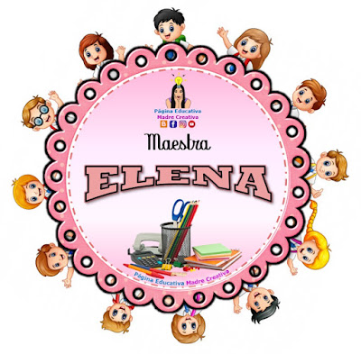 PIN Maestra Nombre Elena para imprimir