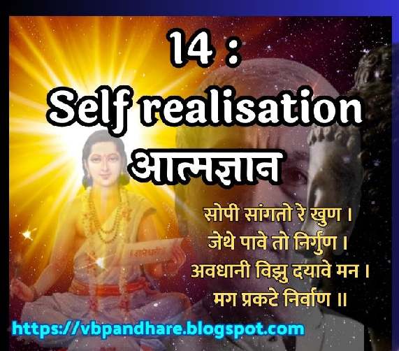 14 ) चिंतन : आत्मज्ञान  self realisation