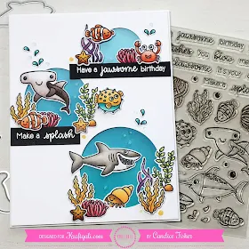 Sunny Studio Stamps: Best Fishes Customer Card by Candice Fisher
