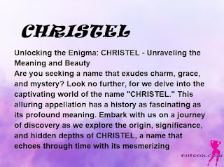 meaning of the name "CHRISTEL"